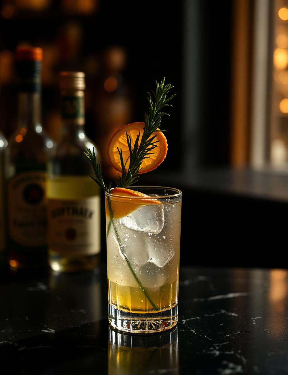 Craft cocktail on the bar